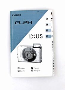 elph ixus digital camera manual