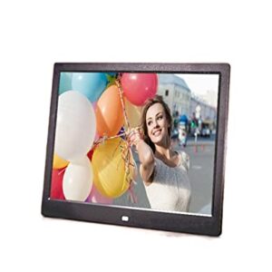 Family 15 Inch Screen LED Backlight HD 1280 * 800 Digital Photo Frame Electronic Album Picture Music Movie Full Function Good Gift (Color : Black16GB, Size : AU Plug)