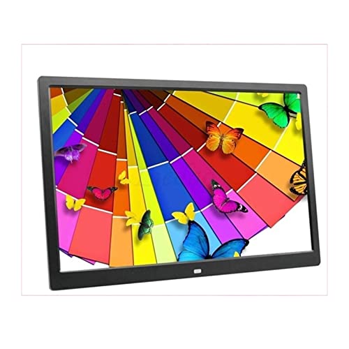 Family 15 Inch Screen LED Backlight HD 1280 * 800 Digital Photo Frame Electronic Album Picture Music Movie Full Function Good Gift (Color : Black16GB, Size : AU Plug)