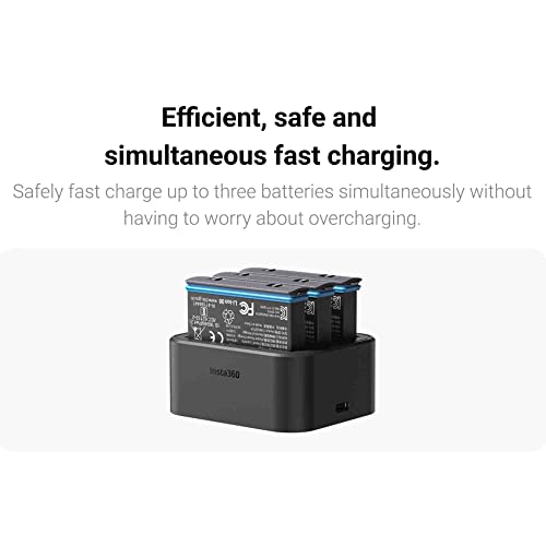 Insta360 X3 Battery & Fast Charge Hub Bundle - Includes Fast Charge Hub + 1 Battery (1800mAh) for Insta360 X3 360 Camera (2 Items)