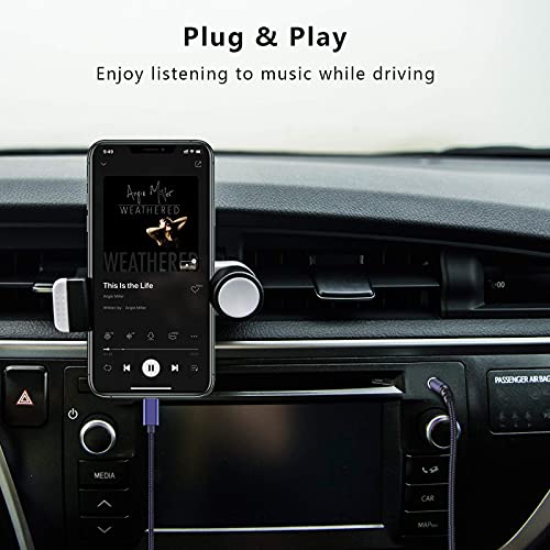 MOOU iPhone Aux Cord for Car, Apple MFi Certified Lightning to 3.5 mm Audio Cable for Headphone Speaker Compatible with iPhone 13/13 Pro/13 Pro Max/12/12Pro/12 Pro Max/11/11 Pro Max/X/XS/XR/8, 6.6FT