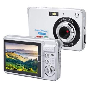 Entatial 2.7inch Children Camera, HD Digital Children Camera, 3 Colors Optional with Battery for Indoor Child(Silver)