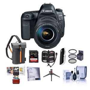 canon eos-5d mark iv digital slr camera body kit with ef 24-105mm f/4l is ii usm kit – bundle with 32gb u3 sdhc card, holster case, table top tripod, cleaning kit, 77mm filter kit, mac software pack