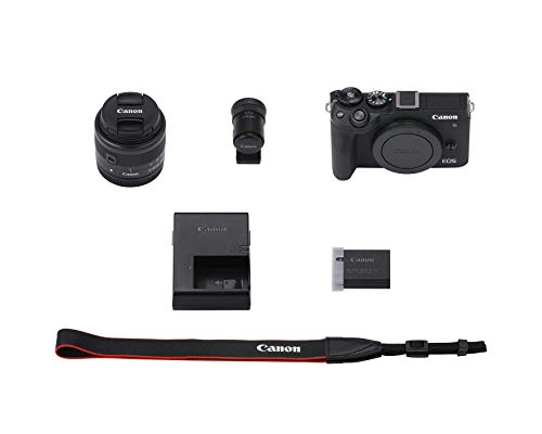 Canon EOS M6 Mark II (Black)+Ef-M 15-45mm F/3.5-6.3 is STM + Evf Kit (Renewed)