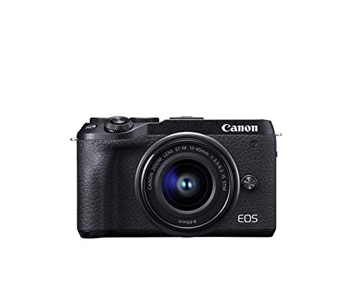 Canon EOS M6 Mark II (Black)+Ef-M 15-45mm F/3.5-6.3 is STM + Evf Kit (Renewed)