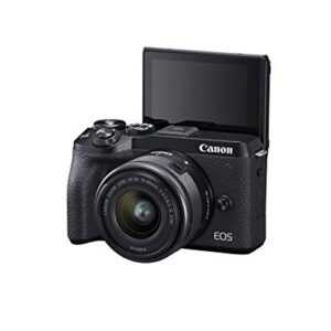 Canon EOS M6 Mark II (Black)+Ef-M 15-45mm F/3.5-6.3 is STM + Evf Kit (Renewed)