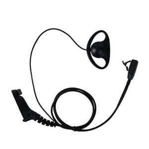 caroo xpr 6550 earpiece with mic, d shape headset for motorola apx4000 apx6000 apx7000 apx900 xpr6350 xpr6580 xpr7350 7350e xpr7380 xpr7550 7550e xpr7580 7580e two way radio walkie talkie
