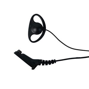 Caroo XPR 6550 Earpiece with Mic, D Shape Headset for Motorola APX4000 APX6000 APX7000 APX900 XPR6350 XPR6580 XPR7350 7350e XPR7380 XPR7550 7550e XPR7580 7580e Two Way Radio Walkie Talkie
