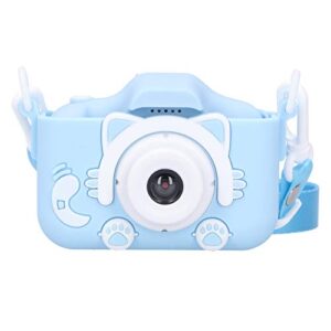salutuy children camera, video recording camera toy lightweight easy to operate portable for children for gifts(blue)