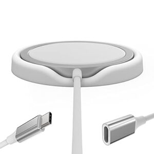 elevation lab magbase – mount for magsafe charger, first of its kind – pull up to keep charging or slide to undock, included 3ft usb-c extension cord, holder, dock,