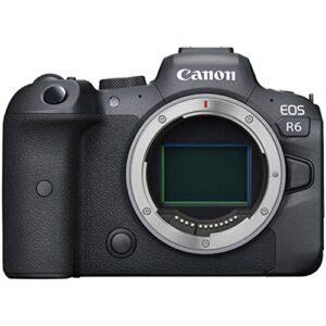 Canon EOS R6 Mirrorless Camera w/RF 24-105mm f/4-7.1 is STM Lens + 420-800mm f/8.3 HD Manual Telephoto Lens + 2X 64GB Memory + Hood + Case + Filters + Tripod & More (35pc Bundle)