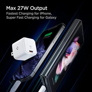 USB C Charger, Spigen 27W Wall Charger, 25W Super Fast Charger Type C, USB-C PD PPS Charging for Galaxy S23 S22 Ultra Plus S21 FE Z Fold Flip 4 3 iPhone 14 13 Plus Pro Max Mini Plus iPad Air