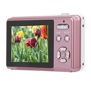 pusokei digital camera for kids, small digital camera with 16x hd digital zoom 32gb, 2.4 inch ips screen mini video usb rechargeable camera(pink)
