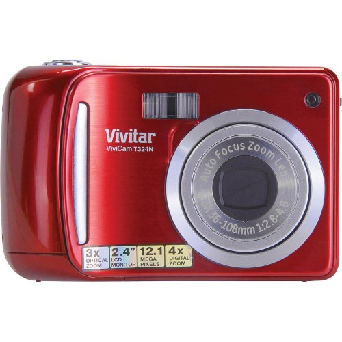 Vivitar 12.1MP HD Digital Camera with 2.4-Inch LCD VT324-STRAWBERRY