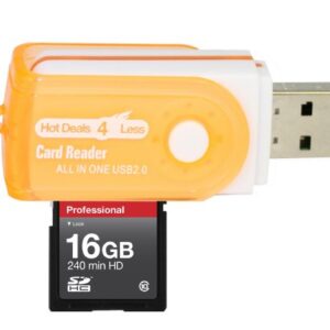 16GB Class 10 Memory Card SDHC High Speed 20MB/Sec. Blazing Fast Card For OLYMPUS TOUGH 3000 6020 8010. A free Hot Deals 4 Less High Speed all in one Card Reader is included. Comes with.