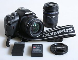olympus e-410 camera body w/ 14-42mm + 40-150mm lenses, 2 batteries and strap