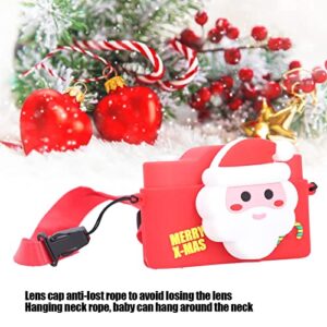 Camera Cartoon Santa Claus Video Dual Camera USB Rechargeable Music Camera for Children and Toddlers Boys and Girls