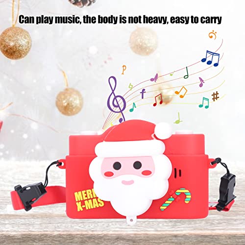 Camera Cartoon Santa Claus Video Dual Camera USB Rechargeable Music Camera for Children and Toddlers Boys and Girls