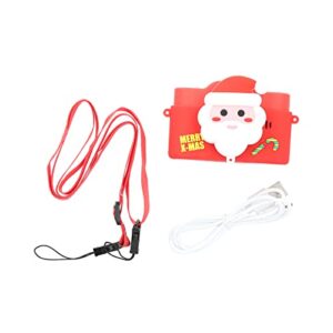 Camera Cartoon Santa Claus Video Dual Camera USB Rechargeable Music Camera for Children and Toddlers Boys and Girls