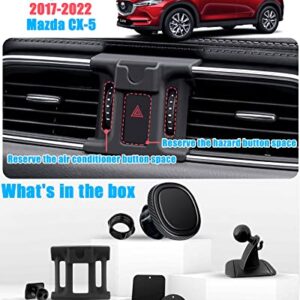 Mengfly Car Phone Holder, Car Air Vent Phone Stand Mount, for Mazda CX-5 2023 2022 2021 2020 2019 2018 2017, Auto Dashboard Magnetic Navigation Bracket, for iPhone, Samsung and All Smartphone