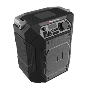 monster rocker 270 sport portable indoor/outdoor wireless speaker – black/slate
