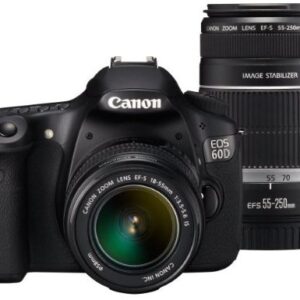 Canon Digital SLR Camera EOS 60D with EF-S18-55mm / EF-S55-250mm Lens Kit - International Version