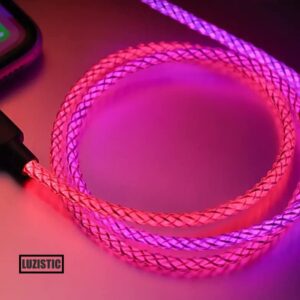 Luzis RGB Ambient Light Super Fast Charging Cable, Suitable for Apple, Fast Charging Data Cord for iPhone Pro/Pro Max 13, 12, 11, XS, XR, X, 8, 7, 6 More