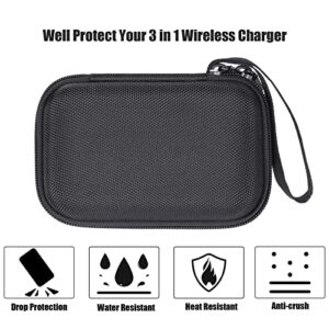 Aenllosi Hard Carrying Case Replacement for UCOMX Nano 3 in 1 Foldable Wireless Charging Station (Black,Case Only)