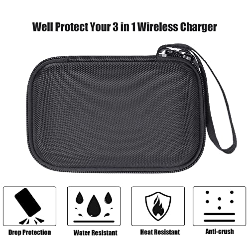 Aenllosi Hard Carrying Case Replacement for UCOMX Nano 3 in 1 Foldable Wireless Charging Station (Black,Case Only)