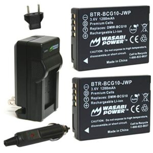 wasabi power battery (2-pack) and charger for panasonic dmw-bcg10, dmw-bcg10e, dmw-bcg10pp and panasonic lumix dmc-3d1, dmc-sz8, dmc-tz6, dmc-tz7, dmc-tz8, dmc-tz10, dmc-tz18, dmc-tz19, dmc-tz20, dmc-tz25, dmc-tz30, dmc-tz35, dmc-zr1, dmc-zr3, dmc-zs1, dm