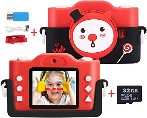 1080P Digital Camera 2.0" LCD HD Mini Camera with 32G TF Card for Kids Children 20MP HD Camera