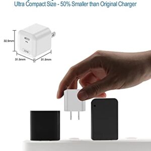 USB C Wall Charger, 2-Pack 20W Fast Charger for iPhone, PD3.0 Compact Charger Block Quick Charging, USB C Power Adapter Compatible with iPhone 13/13 Mini/13 Pro/13 Pro Max/12/12 Pro Max/11, and More