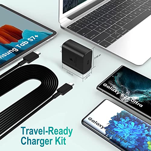 45W Samsung Super Fast Charger Type C USB-C Wall Charger for Samsung Galaxy S23 S22 S21 S20 Ultra Plus S22+ S23+ S21+, Galaxy Tab S8 S7 5G FE S7+ S8+, Note 10 Plus 10+ Note 20 Cargador De Para 45 Watt