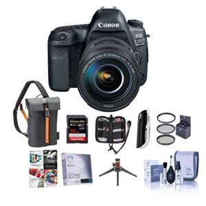 canon eos-5d mark iv digital slr camera body kit with ef 24-105mm f/4l is ii usm kit – bundle with 32gb u3 sdhc card, holster case, table top tripod, cleaning kit, 77mm filter kit, pc software package