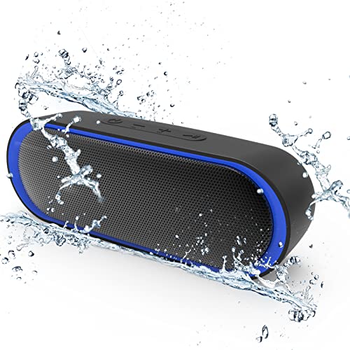 LENRUE Bluetooth Speakers, Waterproof Portable Speakers with TWS, 24 Playtime, Stereo Sound, Wireless for Home Shower Pool Beach Outdoor