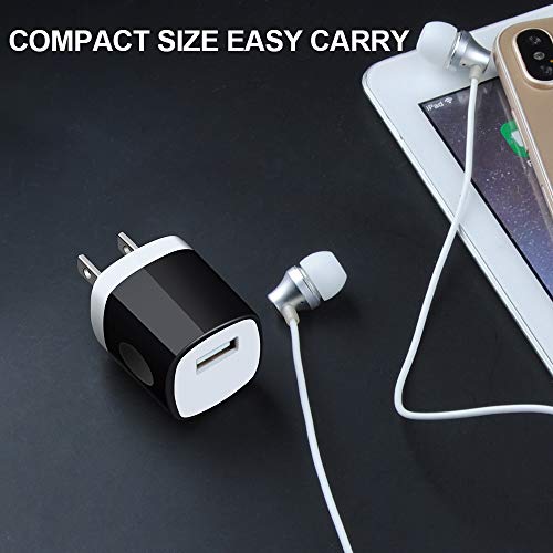 USB Charger Adapter, 1A Cube Charger Block 10PC Single Port Wall Outlet Charger USB Wall Plug Compatible iPhone 14/13/12/11 Pro Max/SE/X/8/7,Samsung Galaxy S22/S21 FE/S20/A13 5G/A52,Note 21 Ultra,Moto