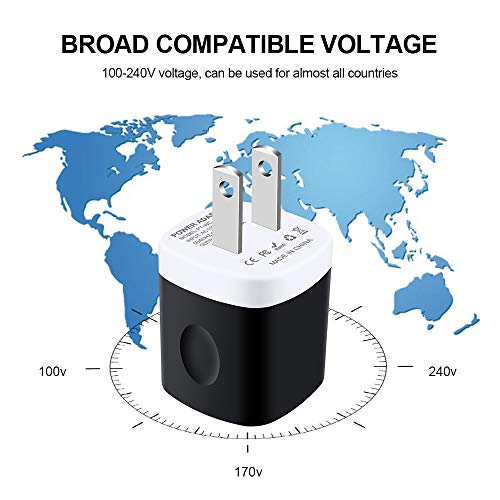 USB Charger Adapter, 1A Cube Charger Block 10PC Single Port Wall Outlet Charger USB Wall Plug Compatible iPhone 14/13/12/11 Pro Max/SE/X/8/7,Samsung Galaxy S22/S21 FE/S20/A13 5G/A52,Note 21 Ultra,Moto