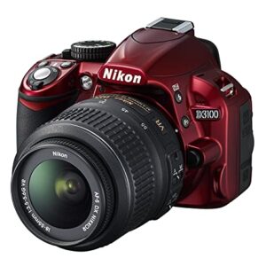 Nikon D3100 14.2MP Digital SLR Camera with NIKKOR AF-S DX 18-55mm f/3.5-5.6 VR Lens Kit - (Red)