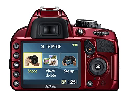 Nikon D3100 14.2MP Digital SLR Camera with NIKKOR AF-S DX 18-55mm f/3.5-5.6 VR Lens Kit - (Red)