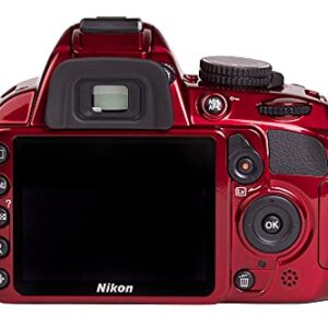 Nikon D3100 14.2MP Digital SLR Camera with NIKKOR AF-S DX 18-55mm f/3.5-5.6 VR Lens Kit - (Red)