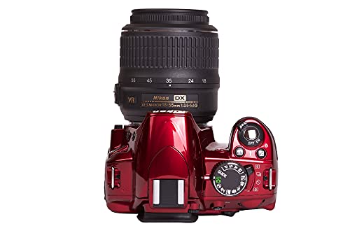 Nikon D3100 14.2MP Digital SLR Camera with NIKKOR AF-S DX 18-55mm f/3.5-5.6 VR Lens Kit - (Red)