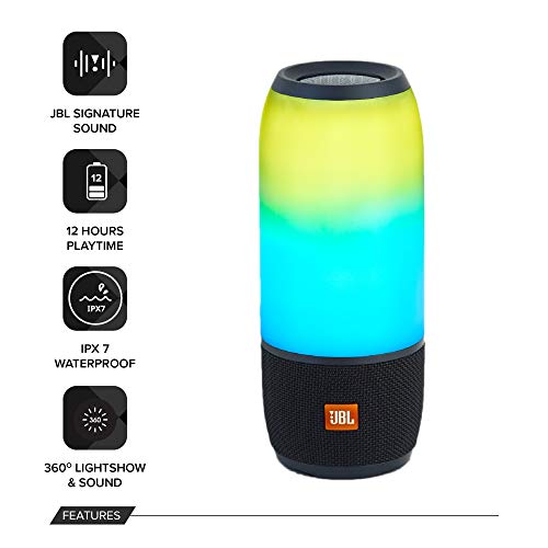 JBL Pulse 3 - Wireless Bluetooth Waterproof Speaker - Black