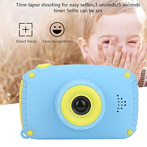 Mini Children Camera, Photo Sticker Mode Cartoon Digital DV Camera with 1200mAh Battery and 2.0 Inch Color Display Screen, Slip and Friction(X500 Rabbit)