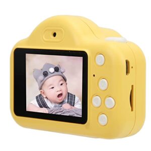 jovenn 720p digital children camera, portable anti fall abs 600mah rechargeable high definition mini video recorder toy 20mp dual camera for gift(yellow duck)