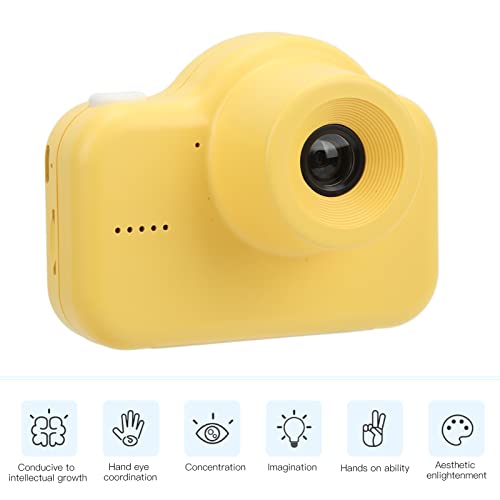 Jovenn 720P Digital Children Camera, Portable Anti Fall ABS 600mAh Rechargeable High Definition Mini Video Recorder Toy 20MP Dual Camera for Gift(Yellow Duck)