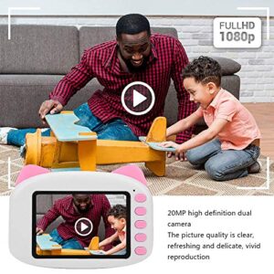 Mini Children Camera, 3.5 Inch IPS Screen Children Camera with Food Grade ABS Material, 1200W HD Cartoon Digital DV Camera for Children and Good Birthday Gifts