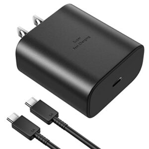 45w samsung usb-c super fast charger type c for samsung galaxy s23 ultra/s23/s23+/s22/s22 ultra/s22+/note 20/s20/s21, galaxy tab s7+/s8+,pps wall charger block with 6.6ft c charger cable fast charging