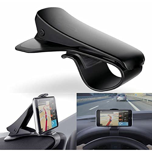 LIZHOUMIL Car Phone Mount - Universal HUD Design Smart Phone Holder 6.5 Inch Universal Clip On Car HUD GPS Dashboard Mount Cell Phone Holder Non-Slip Durable Stand for Safe Driving