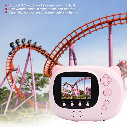 SALUTUY Print Camera, Originality Cartoon Photo Frame Micro Memory Card Kid Instant Camera WiFi Synchronized for Children Day and Children's Birthday Gifts