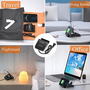 USB Charging Station, 4 USB Desktop Charging Station for Multiple Devices Compatible with Smart Phones, Speaker, Power Bank and More